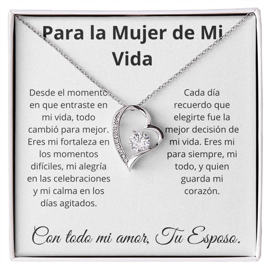 Collar Corazón Eterno - Para la Mujer de Mi Vida