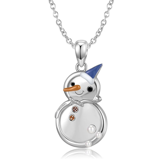 1 Piece 925 Sterling Silver Snowman Pendant Jewelry Accessories