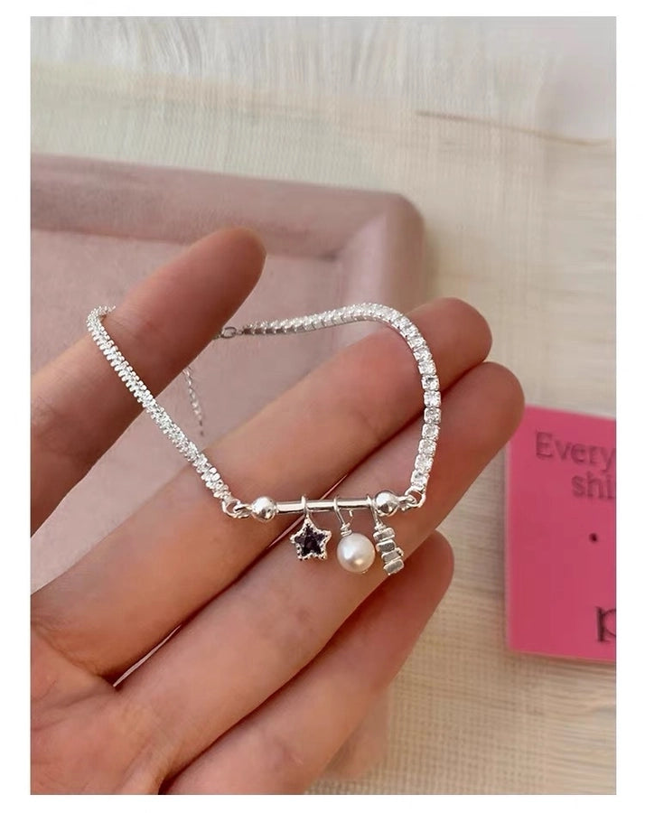 925 Sterling Silver Bracelets Sweet Simple Style IG Style