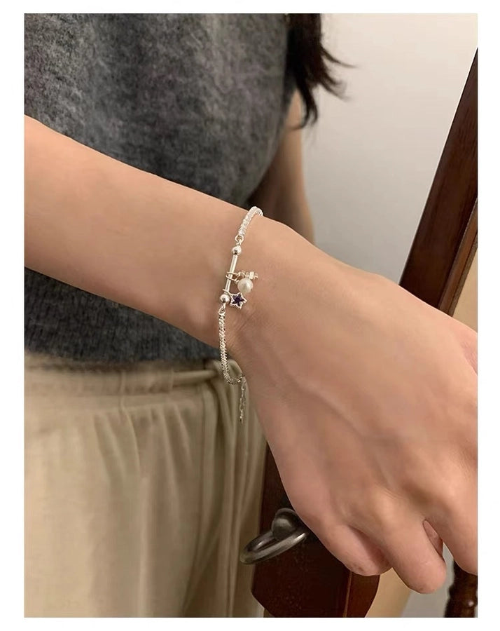 925 Sterling Silver Bracelets Sweet Simple Style IG Style