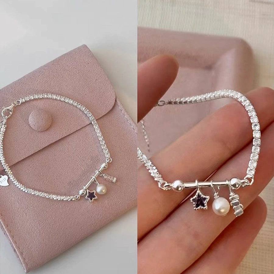 925 Sterling Silver Bracelets Sweet Simple Style IG Style