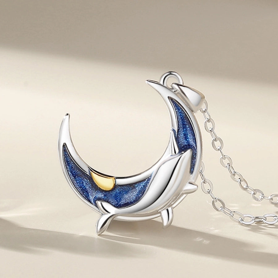 simple style butterfly whale sterling silver enamel plating inlay zircon couple rings bracelets necklace