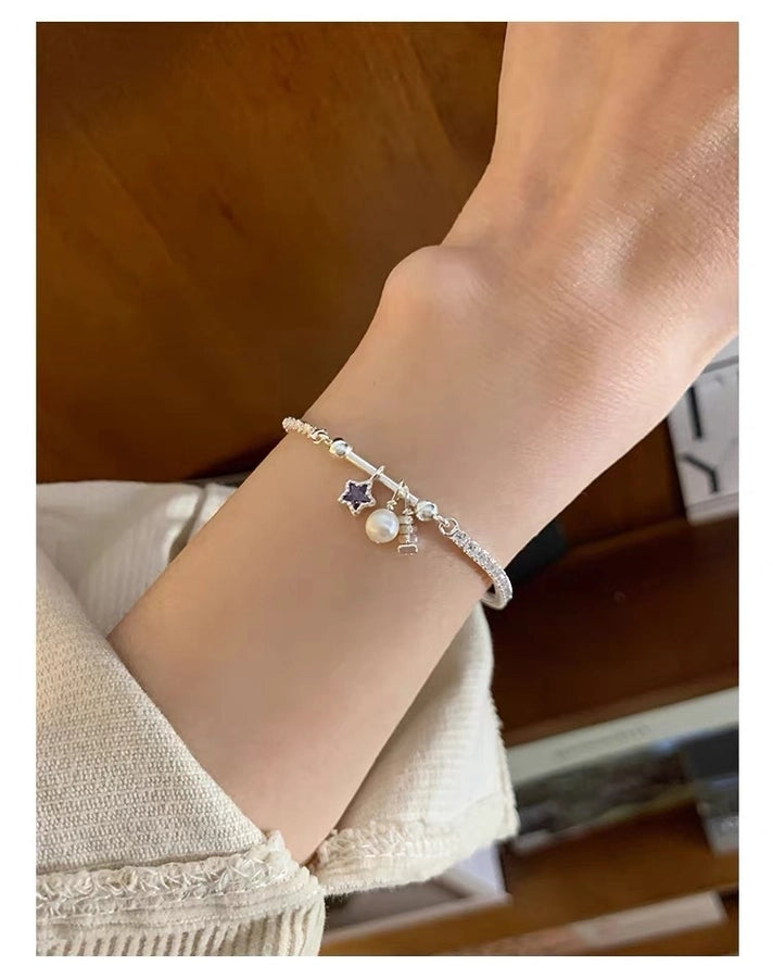 925 Sterling Silver Bracelets Sweet Simple Style IG Style