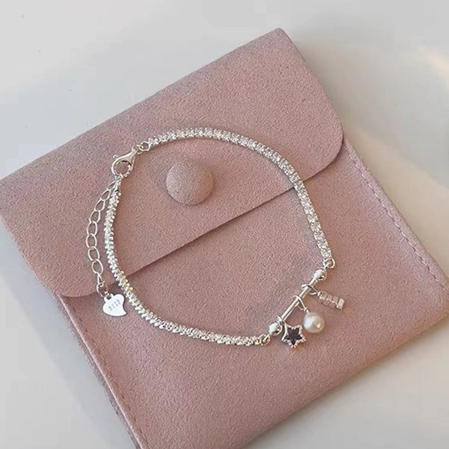 925 Sterling Silver Bracelets Sweet Simple Style IG Style